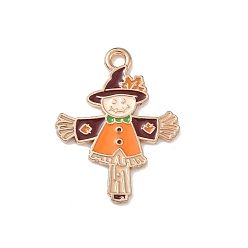 Human Подвески из сплава с эмалью ко дню благодарения, соломинка, 25.5x19.5x1 мм, отверстие : 2 мм