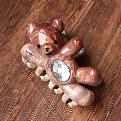 Шоколадный Заколки для волос в виде когтей медведя, два тона, аксессуары для волос для женщин девушка, цвет шоколада, 125x60x50 мм