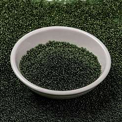 (RR306) Olive Gold Luster MIYUKI Round Rocailles Beads, Japanese Seed Beads, 15/0, (RR306) Olive Gold Luster, 1.5mm, Hole: 0.7mm, about 250000pcs/pound