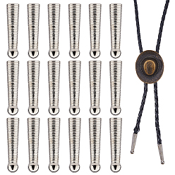 Платина 20 Концы шнура из сплава шт., концевые заглушки Bolo, конус, платина, 25.5x6 мм, внутренний диаметр: 4.5 мм