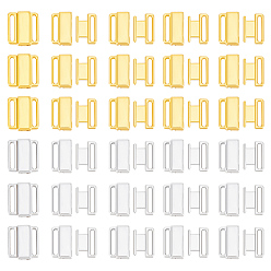 Платиновый & Золотой 60 шт 2 цвета цинковый сплав бикини клипсы, запасная часть застежки бюстгальтера, нижнее белье с застежкой спереди, платиной и золотом, 16.5~17x14.5x4 мм, отверстие : 12x2 мм, 30 шт / цвет