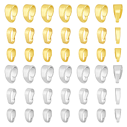 Платиновый & Золотой 120шт. 6 стили латунные защелки на дужках, платиной и золотом, 6~8x2.5~5x4~4.5 мм, 20 шт / стиль