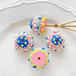 Food Непрозрачные акриловые бусины, красочный, питание, 27x20 мм