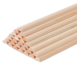 Navajo White Wood Craft Sticks, Half Round Dowel Rod, for Braiding Tapestry, Arch, Navajo White, 35.1x0.7x0.35cm