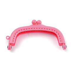 Rose Chaud Poignées de sac en plastique couleur bonbon, pour accessoires de remplacement de sangles de sac, arc, rose chaud, 6x9.5x1.2 cm