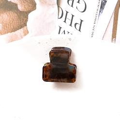 Коричневый Мини-заколки для волос из ацетата целлюлозы, аксессуары для волос для девочек, кофе, 23x23 мм