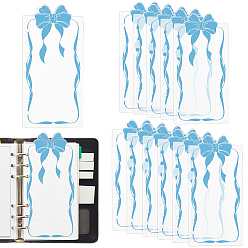 Темно-Голубой 12шт. ПВХ-разделители для папок-регистраторов, прямоугольные, глубокое синее небо, 190x96x0.5 мм, отверстие : 6.5 мм