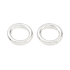 Silver Alloy Closed Jump Rings, Round Rings, Long-Lasting Plated, Rack Plating, Silver, 15x2.5mm, Inner Diameter: 9.5mm