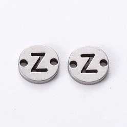 Letter Z Anlaufgeschützt 201 Glieder aus Edelstahl, Laserschnitt, flach rund mit Brief, letter.z, 6x6x1 mm, Bohrung: 0.8 mm