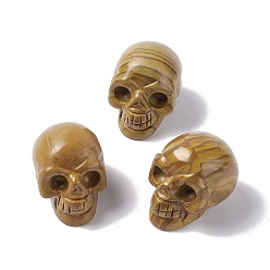 Пейзажный Джаспер Хэллоуин натуральная картина яшма украшения для дома, череп, 51x29x36 мм