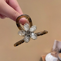 Светло-серый Пластиковые зажимы когтя волос, цветок, аксессуары для волос для женщин и девочек, светло-серый, 80 мм