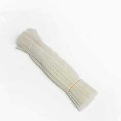 Floral White DIY Plush Sticks, with Iron Core, Pipe Cleaners, Kid Craft Material, Floral White, 295x6mm, 100pcs/set