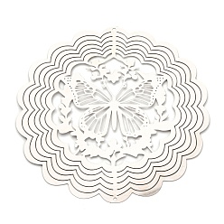 Бабочка 201 подвески/звенья из нержавеющей стали, гравированные металлические украшения, бабочка, 150x0.3 мм, отверстие : 2.5 мм