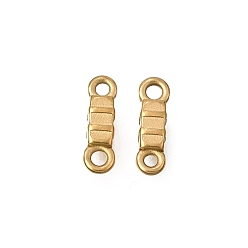 Plaqué 18K Or Véritable 304 charmes de connecteur en acier inoxydable, liens rectangle, réel 18 k plaqué or, 9x3x2.5mm, Trou: 1mm