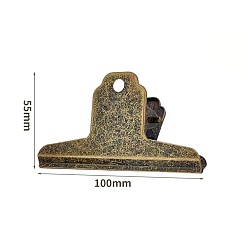 Antique Bronze Iron Bulldog Clips, Hinge Clip, School Office File Supplies, Antique Bronze, 55x100x40mm