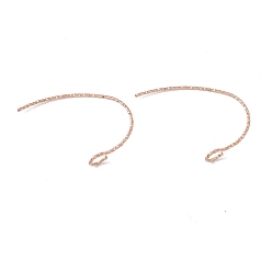 Розовое Золото Ионное покрытие (ip) 316 хирургические крючки для серег из нержавеющей стали, с вертикальной петлей, розовое золото , 15x23 мм, отверстие : 3x2.5 мм, 22 датчик, штифты : 0.6 мм