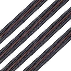 Кокосово-Коричневый Шнур из микрофибры, кожаный шнур ювелирных изделий, ювелирные изделия diy шнур, плоский, кокосового коричневый, 15~16x3 мм