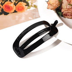 Черный Овальные пластиковые заколки для волос из ПК, аксессуары для волос для женщин и девочек, чёрные, 120x50 мм