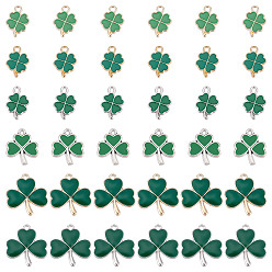 (52) Непрозрачная лаванда 36 шт 6 стиль подвески из сплава эмали, разнообразные, разноцветные, 18~23x12~22x1.5~2 мм, отверстие : 1.6~2 мм, 6 шт / стиль