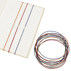 Mixed Color 20Pcs 10 Colors Round Nylon Notebook Elastic Bands, Connecting Refill Replacements for Journal, Mixed Color, 1.5mm, 326mm long, 2pcs/color
