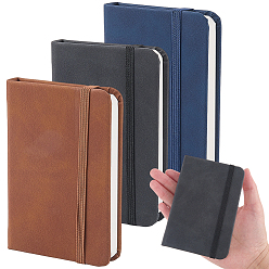 (52) Непрозрачная лаванда 3шт. 3 цвета прямоугольный блокнот из искусственной кожи, с бумагой внутри, разноцветные, 112x76x16 мм, 1 шт / цвет