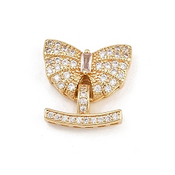 Настоящее золото 18K Латунное микропейв, прозрачный кубический цирконий, складные застежки, бантом, реальный 18 k позолоченный, 18 мм
