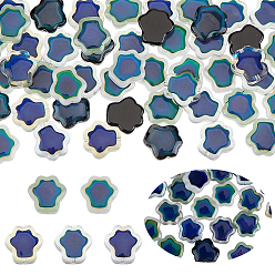 Gemischte Farbe 60Stk. 5 Farben Glasperlen, Farbwechselperlen mit Temperatursensor, Blume, Gemischte Farbe, 13.5x13.5x5 mm, Bohrung: 1.3 mm, 12 Stk. je Farbe
