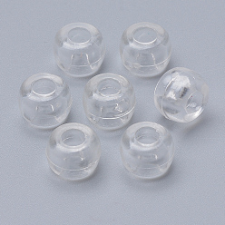 Clear Transparent Plastic Beads, Column, Clear, 9x6mm, Hole: 3.5mm, about 1780pcs/500g