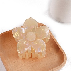 Цвет Древесины Заколки для волос из пвх, цветок, деревесиные, 76x74x65 мм