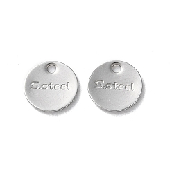 Плоский Круглый 304 прелести нержавеющей стали, падение удлинителя цепи, слово s.steel, плоско-круглые, 7.5x0.8 мм, отверстие : 1 мм