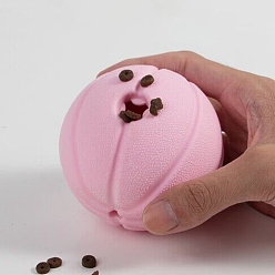 Pink Tpr резиновая собака iq угощение мини-баскетбол, интерактивный дозатор корма для животных, собака жует игрушечный мячик, розовые, 8 мм