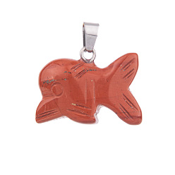 Красный Камень Природные красной яшмы подвески, дельфин, 20 мм