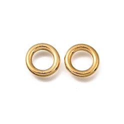 Real 18K Gold Plated 304 Stainless Steel Linking Rings, Round Ring, Ion Plating(IP), Real 18K Gold Plated, 10x2mm, Inner Diameter: 6mm