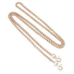 Золотой Цепные ремни, с железными веревочными цепями и поворотными застежками из сплава, для замены ремней для мешков, золотые, 119x0.6 см