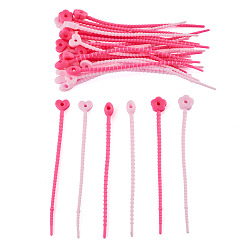 (52) Непрозрачная лаванда 30шт. 6 виды силиконовых кабельных стяжек, ремешок-органайзер, для управления проводами, разноцветные, 128~130x8~14x4.5~7 мм, 5 шт / стиль