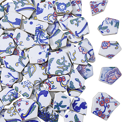 Couleur Mélangete 500g carreaux de mosaïque en porcelaine, pour l'artisanat d'art de mosaïque de bricolage, cadres photo et plus, couleur mixte, 23~42.5x20~36.5x5.5~6mm