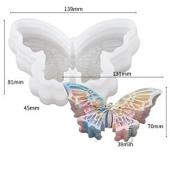 Белый Пищевые силиконовые формы, формы помады, для украшения торта поделки, цвет шоколада, конфеты, УФ-смола и эпоксидная смола, бабочка, белые, 139x81x45 мм