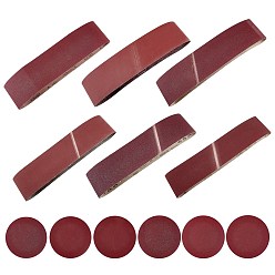 Коричневый Полоски абразивной наждачной бумаги и шлифовальные диски с адгезией, шлифовальные шлифовальные инструменты, коричневые, полоски абразивной наждачной бумаги и шлифовальные диски: 11 шт. / набор, полоски абразивной наждачной бумаги: 1 нить / комплект