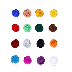 (52) Непрозрачная лаванда Иглы для валяния из шерсти, волокнистая шерстяная ровница для поделок, ровница из игольчатого фетра для прядения, разноцветные, 10 г / шт, 16 цветов, 1 шт / цвет, 16 шт / комплект