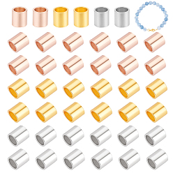 (52) Непрозрачная лаванда 60 шт. 3 цвета s925 бусины-трубочки из стерлингового серебра, трубка, разноцветные, 2x2 мм, отверстие : 1.6 мм, 20 шт / цвет