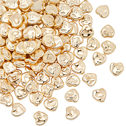 Light Gold 160пластиковые бусины ccb шт., сердце, золотой свет, 13.5x14x5 мм, отверстие : 1.6 мм