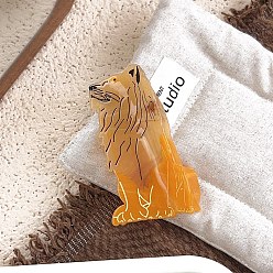 Золотистый Заколки для волос в форме когтей из ацетата целлюлозы, аксессуары для волос для женщин и девочек, леопард, золотые, 55x100 мм