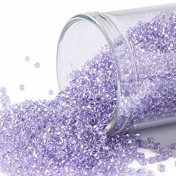 (477D) Transparent AB Foxglove Круглые бусины toho, японский бисер, (477 d) прозрачный ab наперстянка, 15/0, 1.5 мм, отверстие : 0.7 мм, Около 15000 шт / 50 г