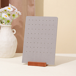 чертополох 64-бархатные скошенные подставки для хранения ювелирных изделий и сережек, с деревянным подвалом, прямоугольные, чертополох, 24x17 см