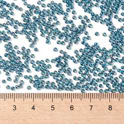 (540) Inside Color AB Crystal/Green Blue Lined TOHO Round Seed Beads, Japanese Seed Beads, (540) Inside Color AB Crystal/Green Blue Lined, 11/0, 2.2mm, Hole: 0.8mm, about 5555pcs/50g