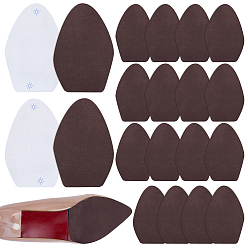Кокосово-Коричневый 20шт. 2 варианты замены полиэстеровой подошвы, самоклеящиеся противоскользящие накладки на подошву обуви, кокосового коричневый, 127x83x0.6 мм, 10 шт / стиль