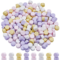 (52) Непрозрачная лаванда 200 шт. Частицы сургуча, для ретро печать печать, восьмиугольник, разноцветные, 8.5x8.5x5 мм