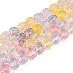 (52) Непрозрачная лаванда К 9 нити стеклянных бусин, имитация драгоценных камней, кубические, граненые, разноцветные, 5~5.5x5~5.5x5~5.5 мм, отверстие : 0.6~0.8 мм, около 71~72 шт / нитка, 14.96~15.16 дюйм (38~38.5 см)