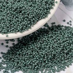 (RR4481) Duracoat Dyed Opaque Eucalyptus MIYUKI Round Rocailles Beads, Japanese Seed Beads, (RR4481) Duracoat Dyed Opaque Eucalyptus, 15/0, 1.5mm, Hole: 0.7mm, about 5555pcs/bottle, 10g/bottle