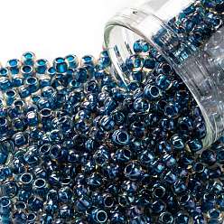 (929) Inside Color AB Light Yellow/Capri Lined Круглые бусины toho, японский бисер, (929) внутри цвет ab светло-желтый / на подкладке капри, 8/0, 3 мм, отверстие : 1 мм, Около 10000 шт / фунт